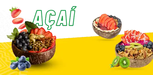 Fresh açaí bowls with superfood toppings